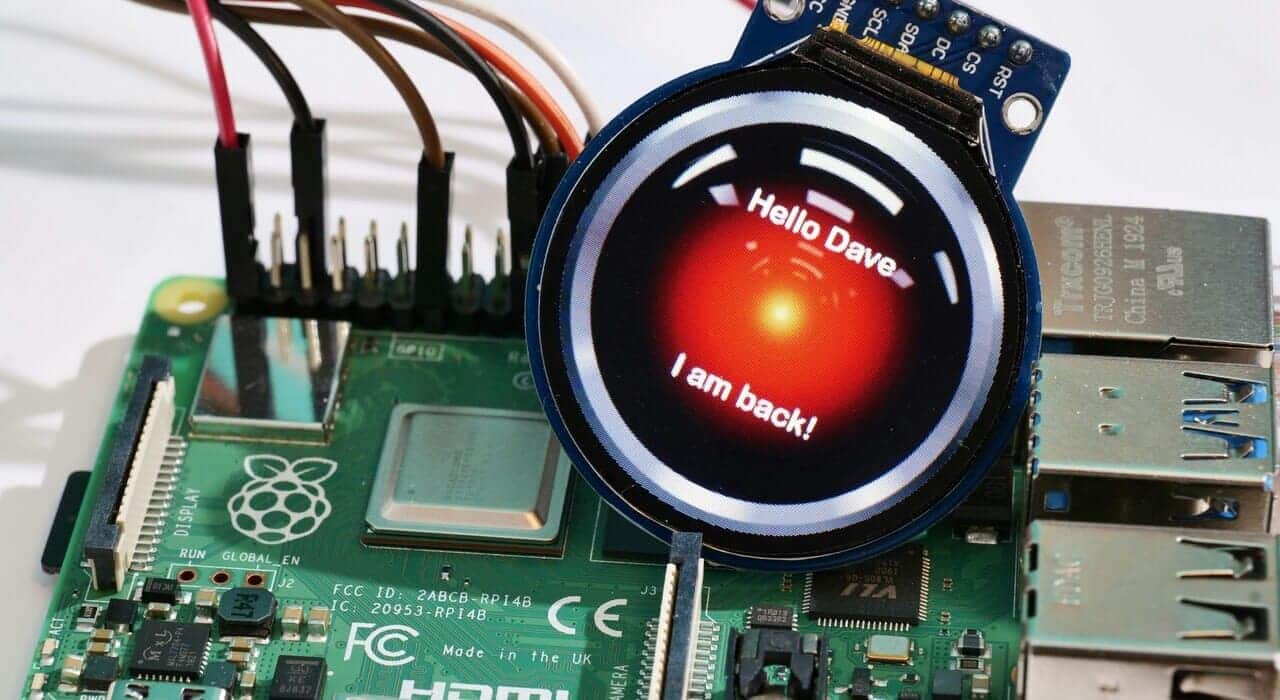 HAL red eye depicting AI’s reasoning capabilities when faced with complex tasks, based on Apple’s AGI research.